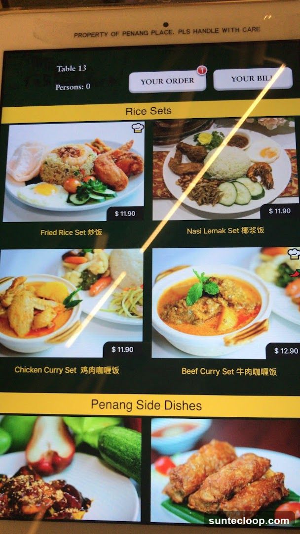 Penang Place Menu
