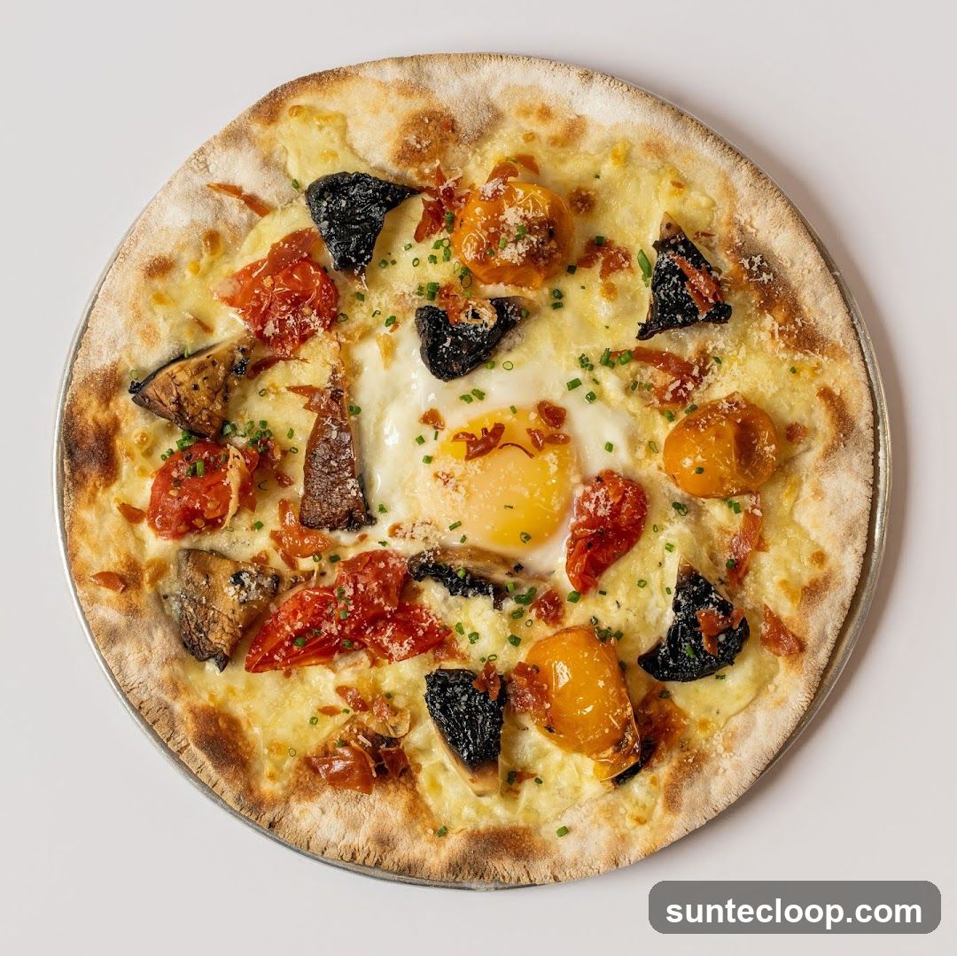 Pizza with Egg and Vegetables