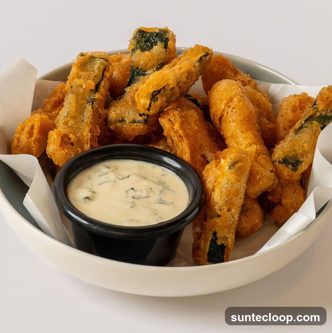 Fried Zucchini Sticks with Dip