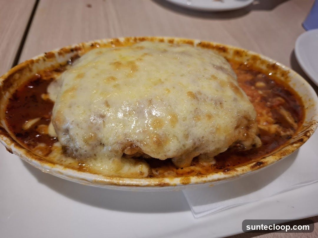 Lasagna with Melted Cheese