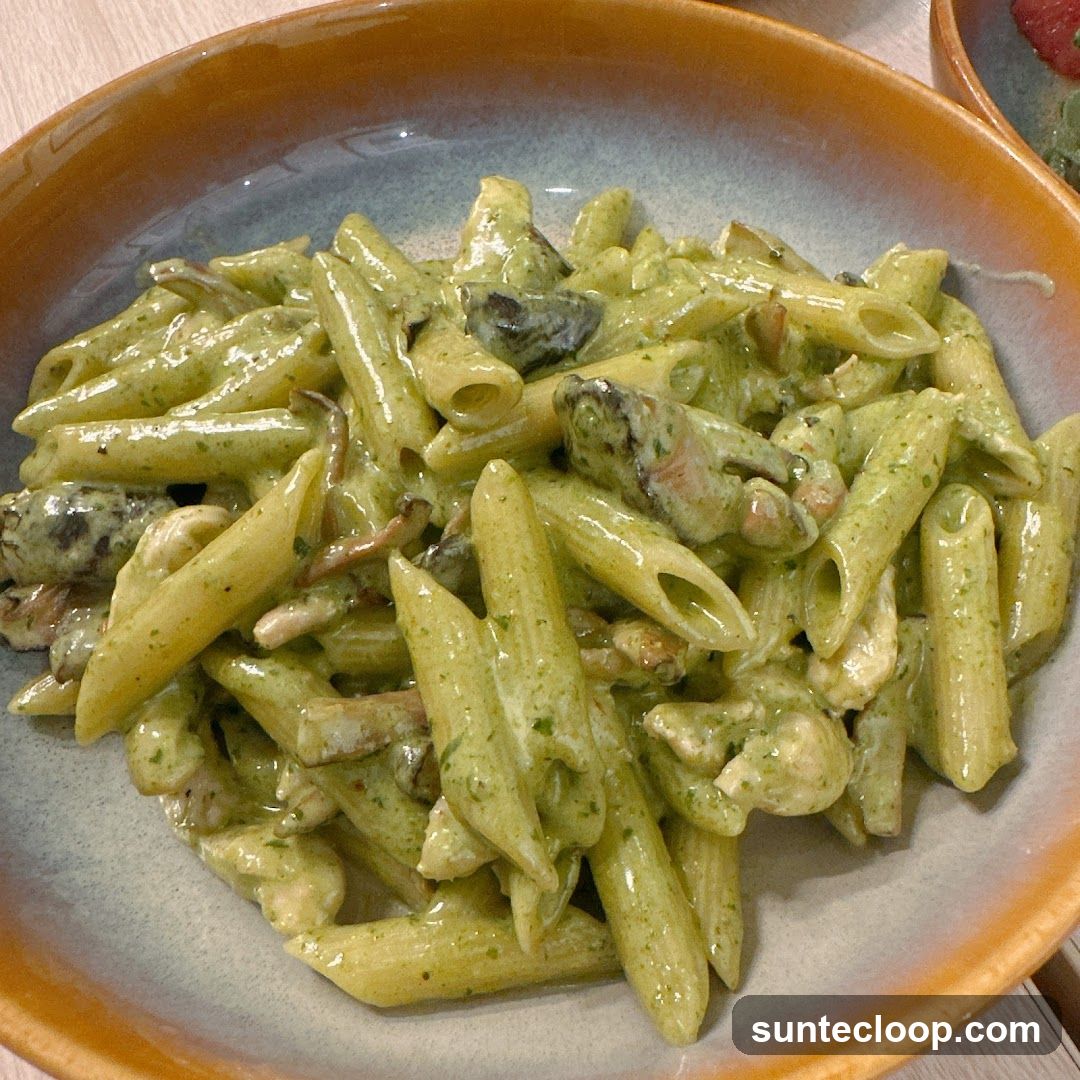 Penne Pasta with Pesto Sauce