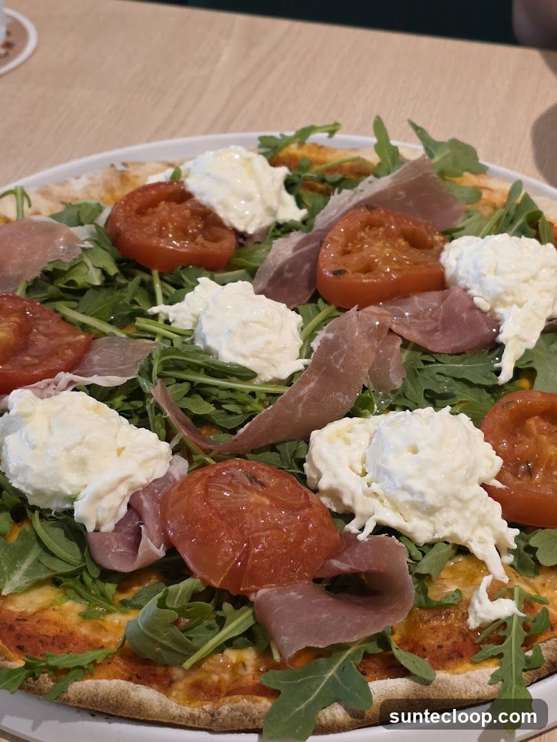 Pizza with Prosciutto and Burrata