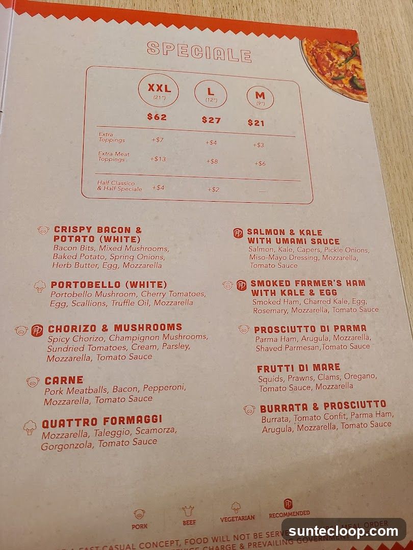 Speciale Pizzas