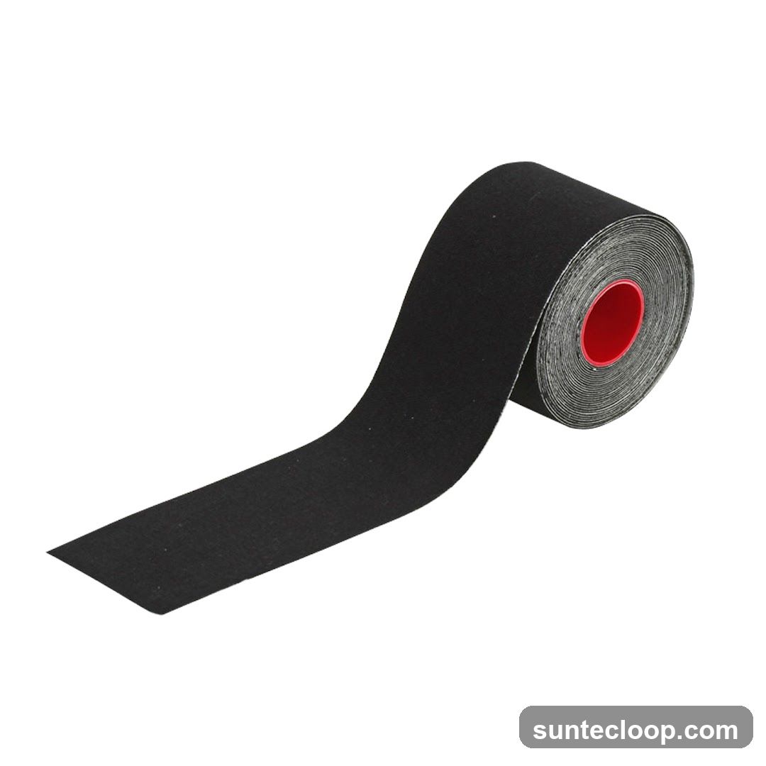 Black athletic tape roll