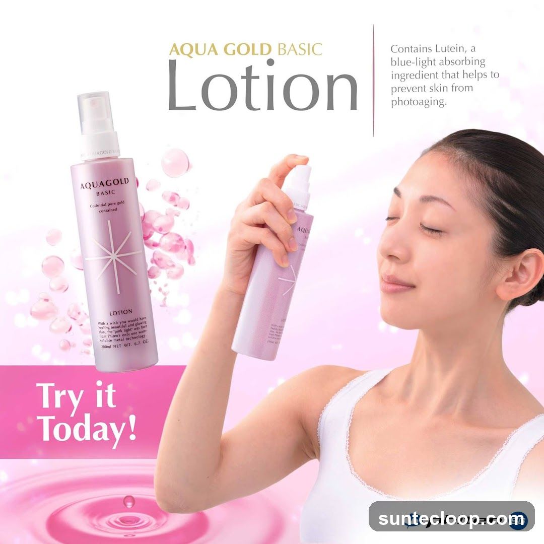 Phiten Aqua Gold Basic Lotion Advertisement