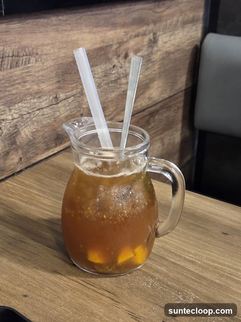Pitcher of Iced Tea with Fruit