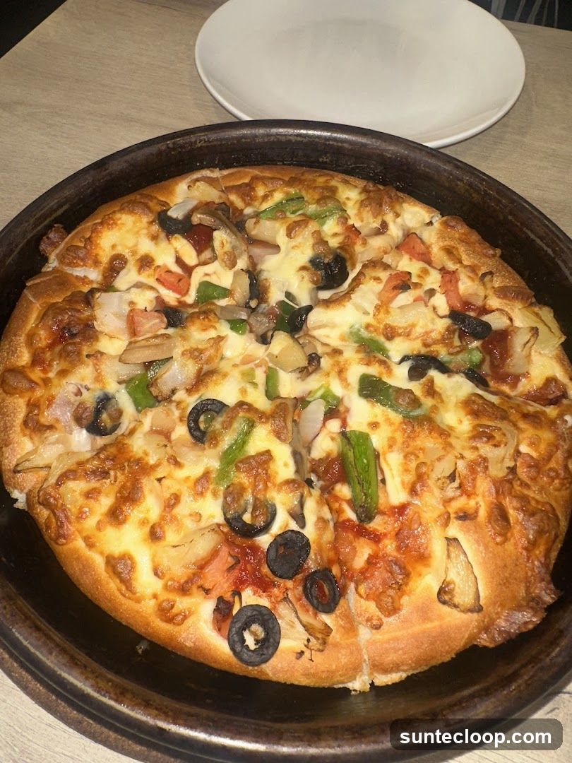 Pizza with toppings