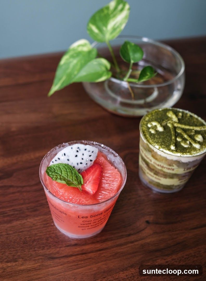 Desserts with Fruit and Matcha