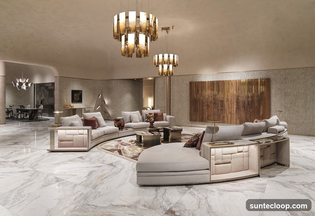 Luxurious Living Room with Modern Furniture