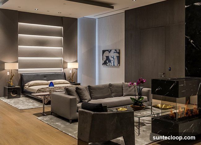 Modern Bedroom and Living Area