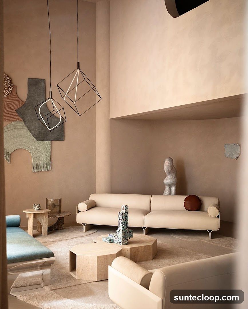 Modern Living Room with Sculptural Furniture