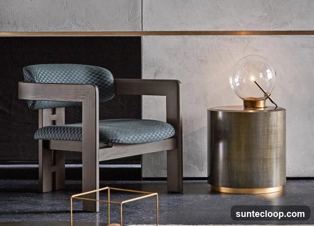 Modern Armchair and Side Table