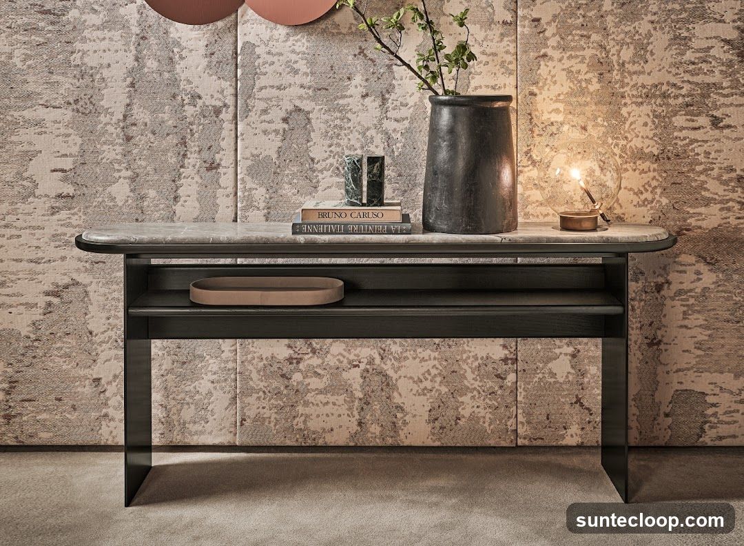 Console Table with Decorative Objects