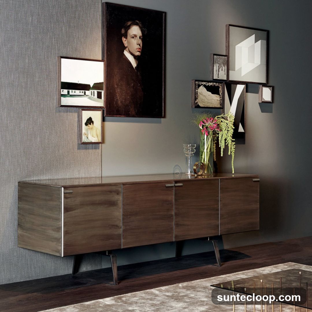 Modern Credenza with Artwork