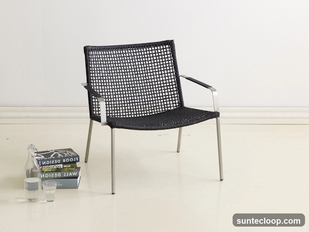 Modern Armchair with Books and Water