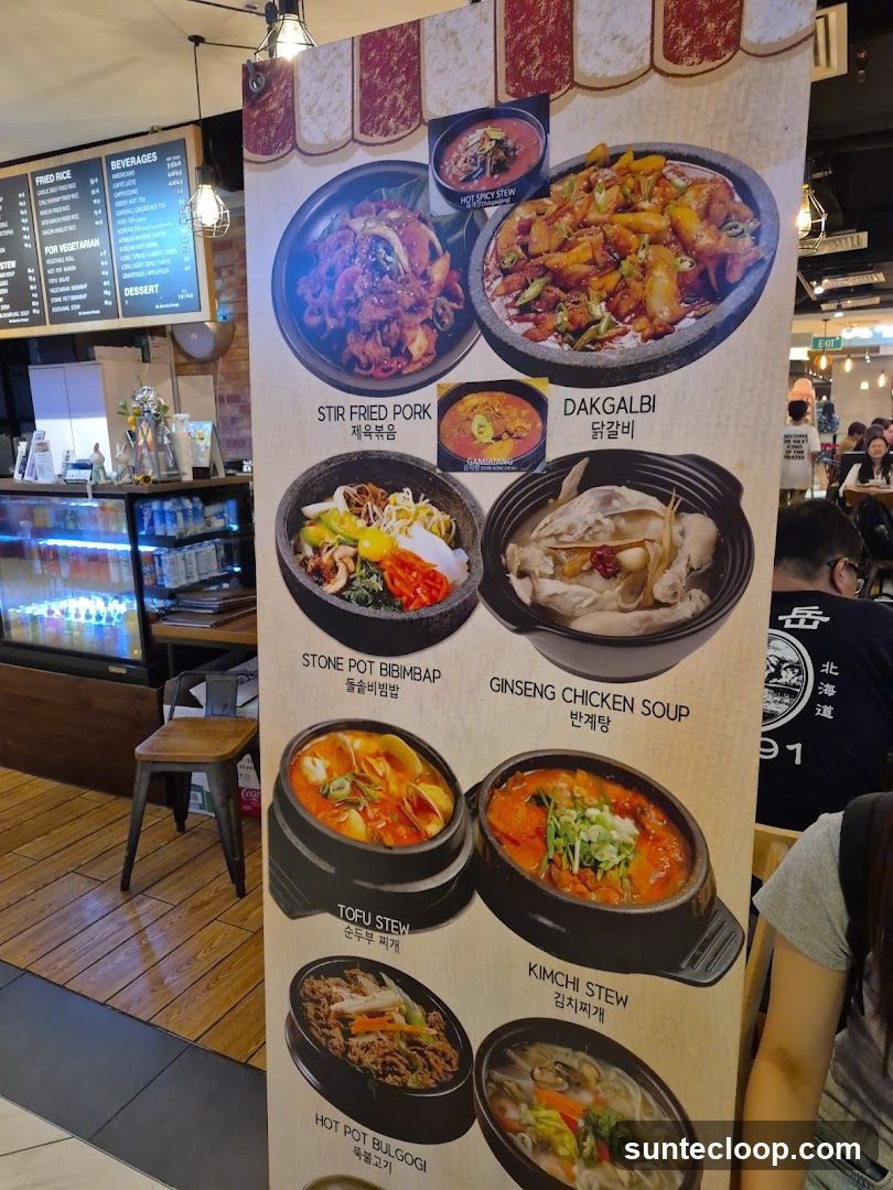 Korean Food Menu