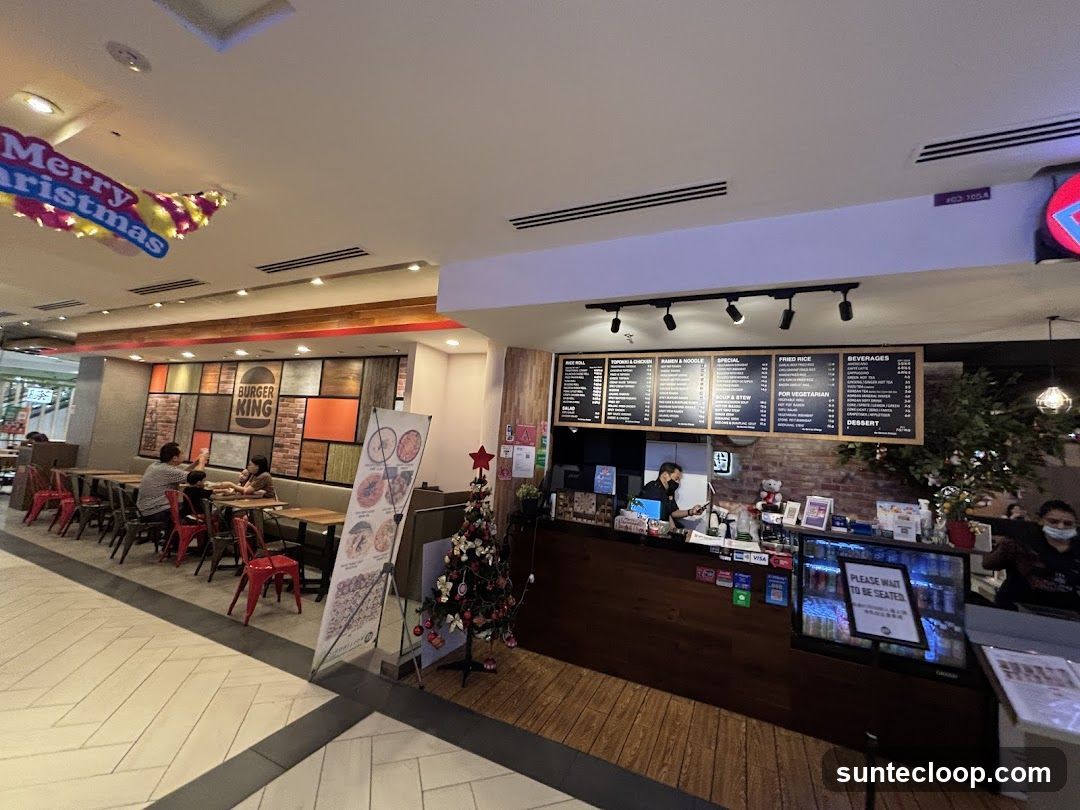 Burger King and Asian Food Restaurant