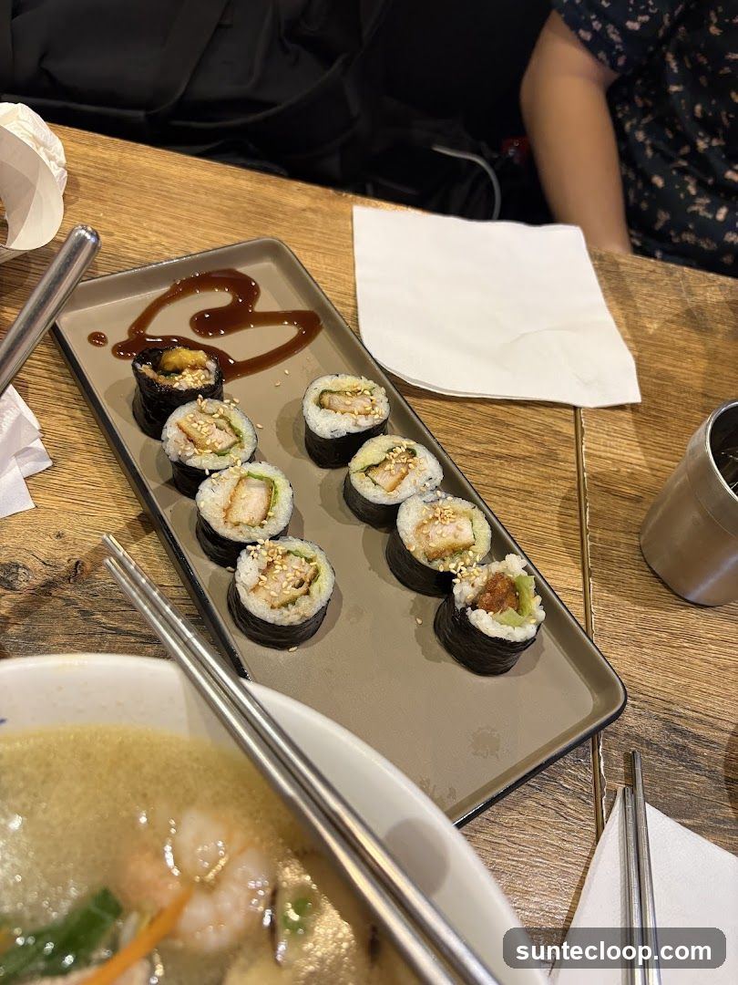 Sushi Rolls and Soup
