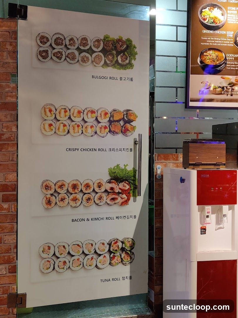Korean Food Menu