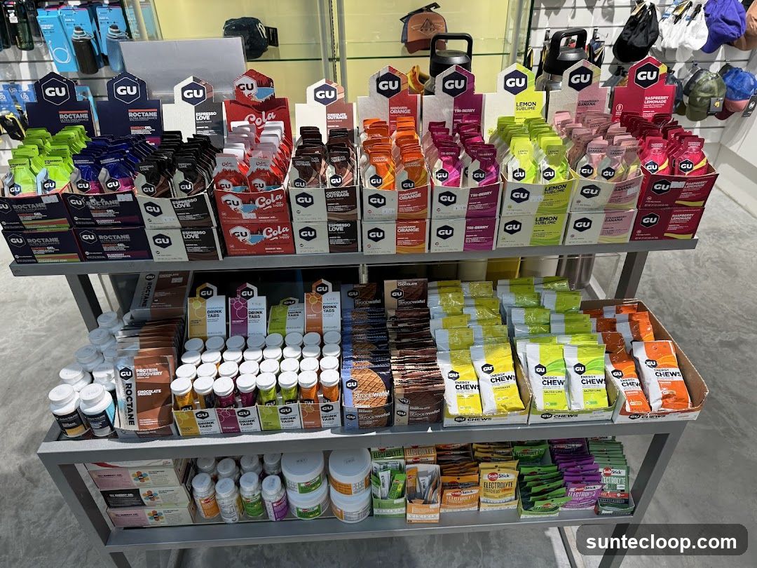 Energy Gels and Chews Display