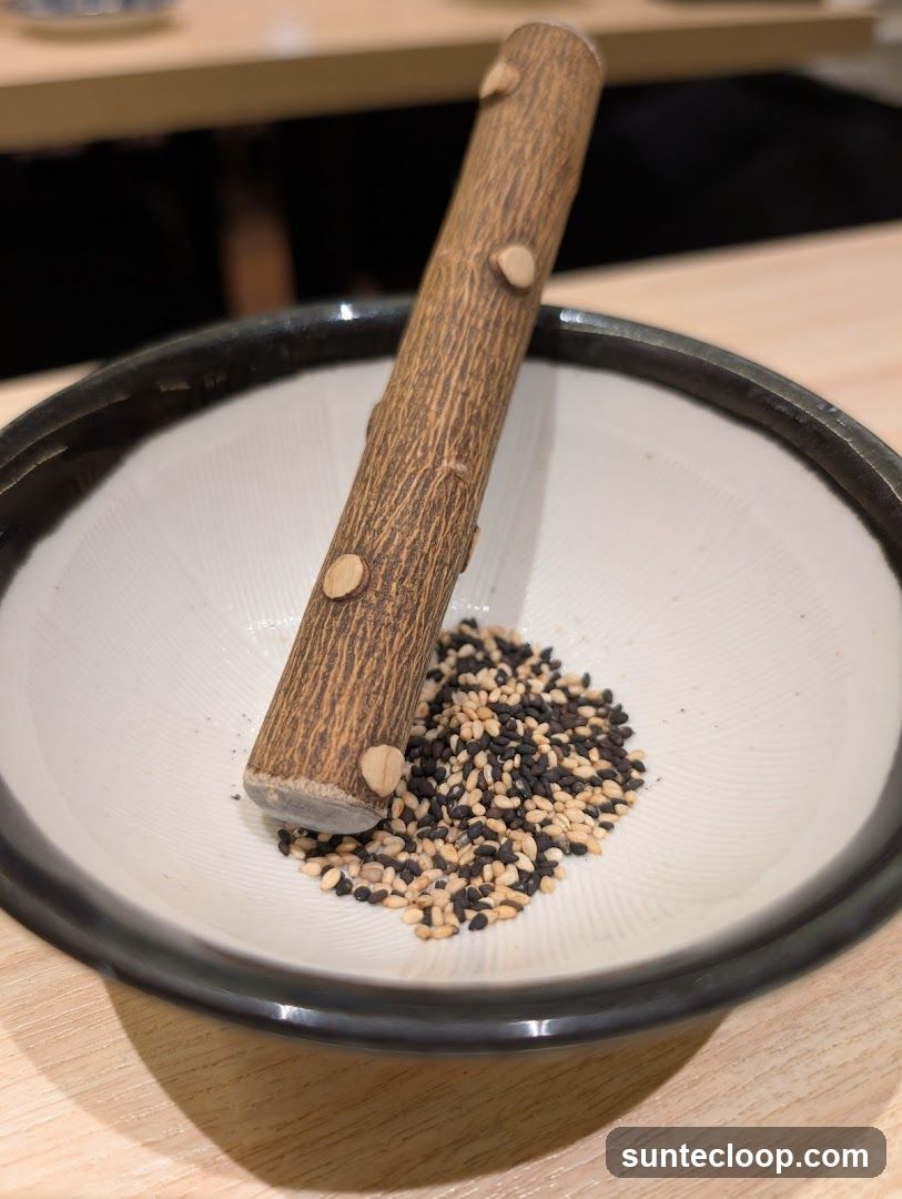 Sesame Seeds and Pestle