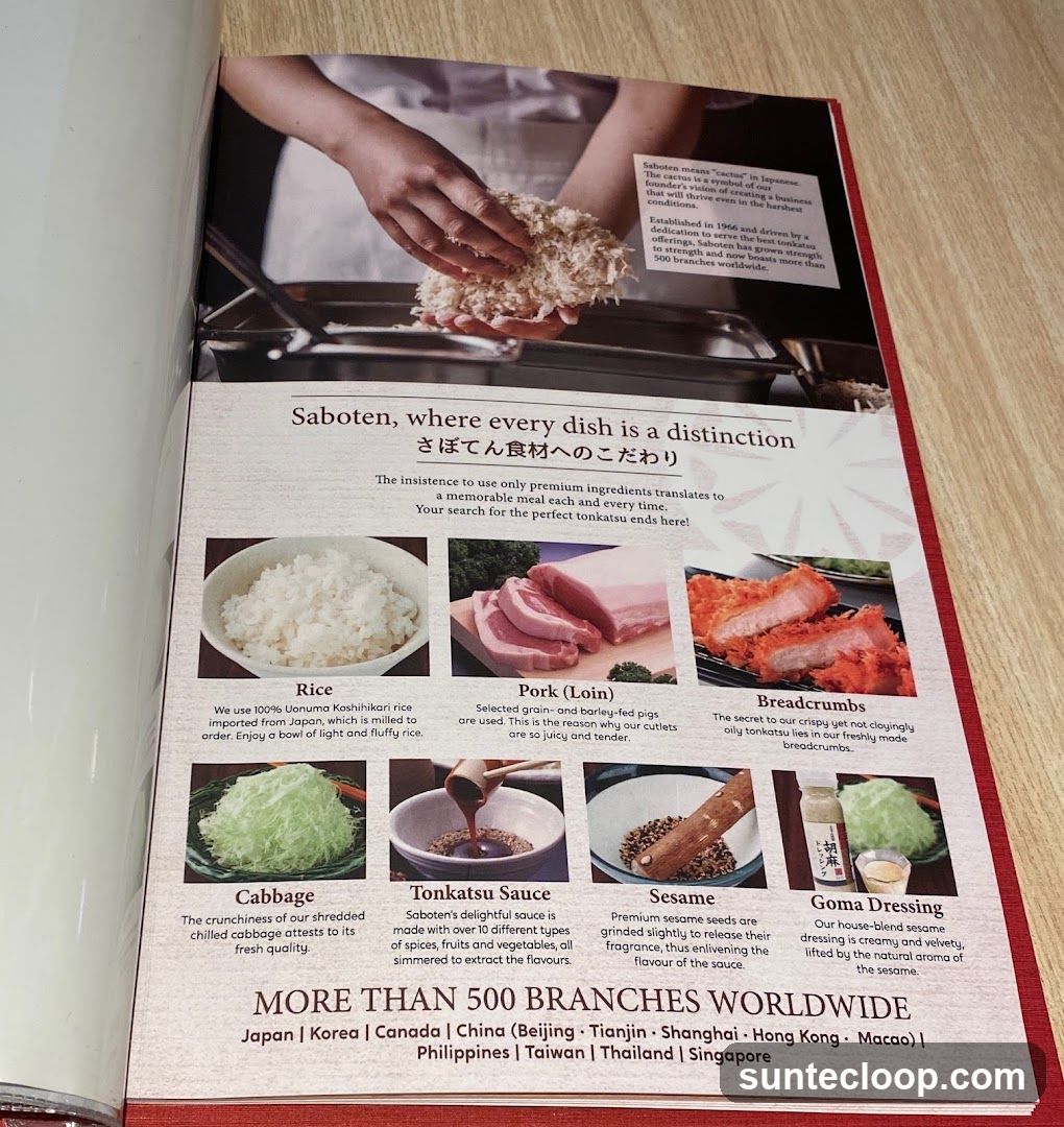 Saboten Ingredients