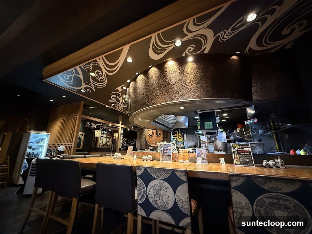 Restaurant Interior with Bar Seating