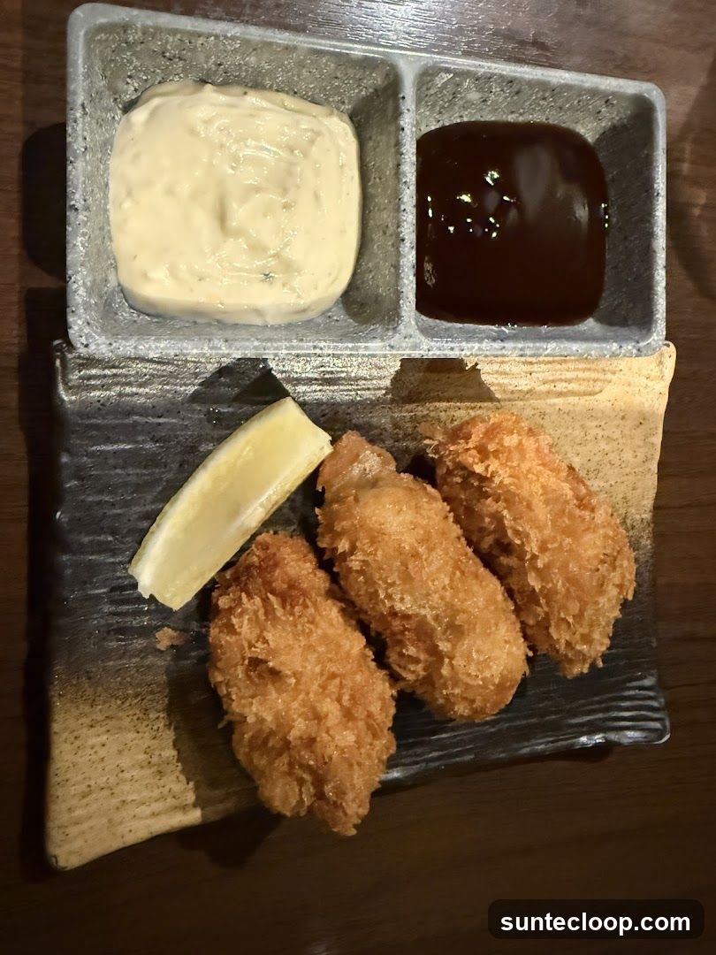 Fried Oysters with Dipping Sauces