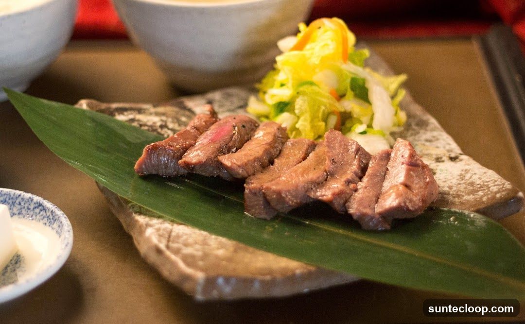 Sliced Grilled Meat with Salad