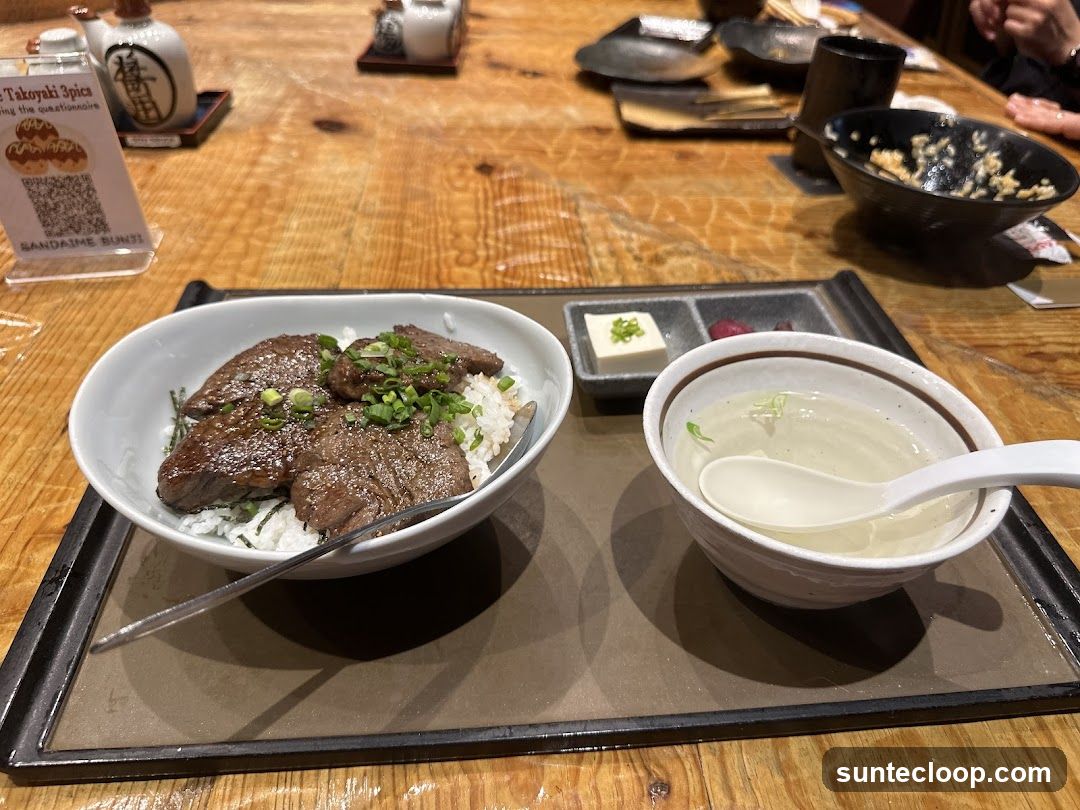Japanese Beef Bowl and Soup