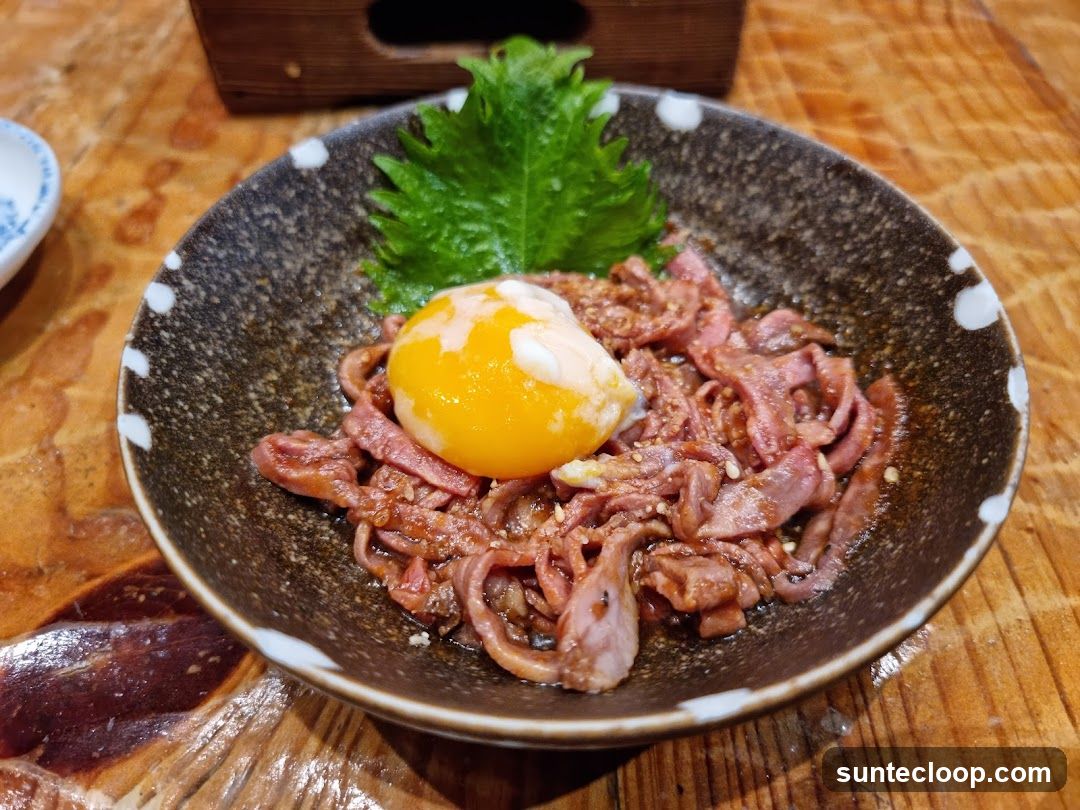 Raw Meat Dish with Egg Yolk