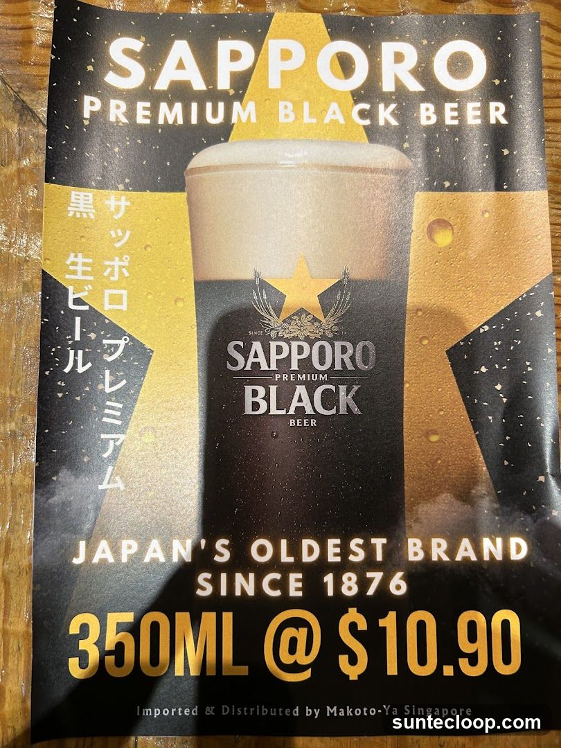 Sapporo Premium Black Beer Advertisement