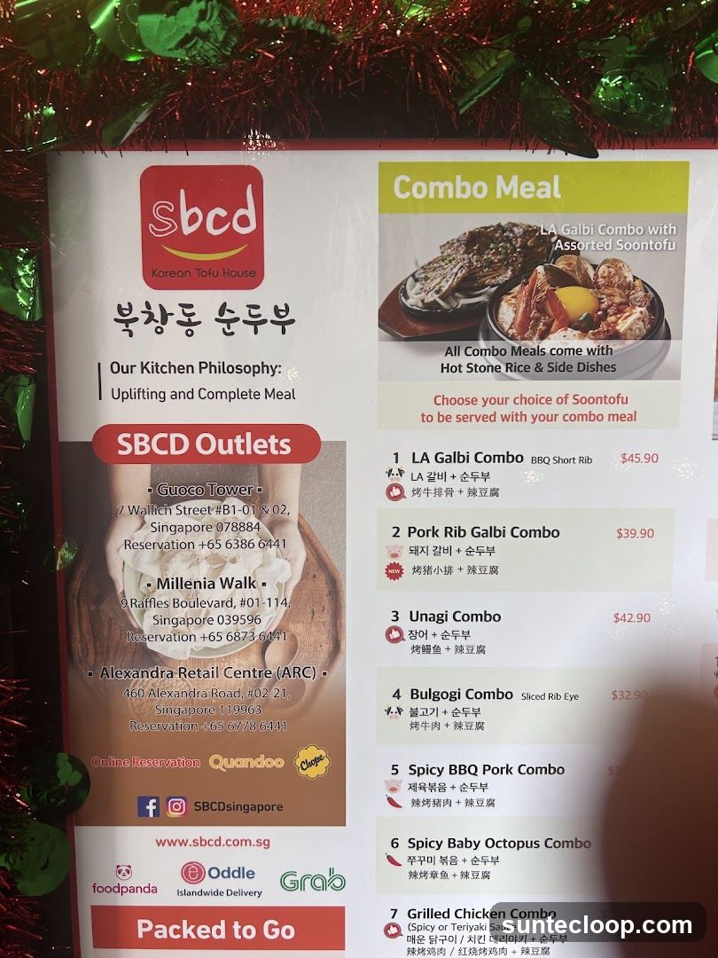 SBCD Korean Tofu House Combo Meal