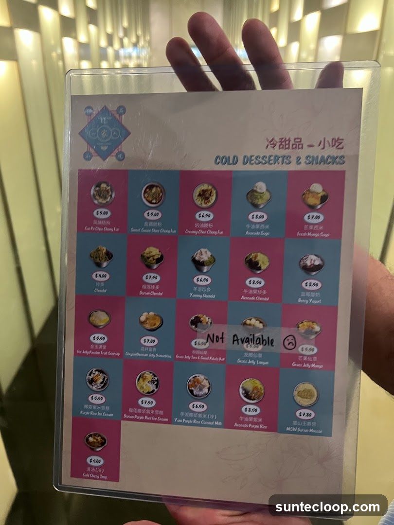 COLD DESSERTS & SNACKS