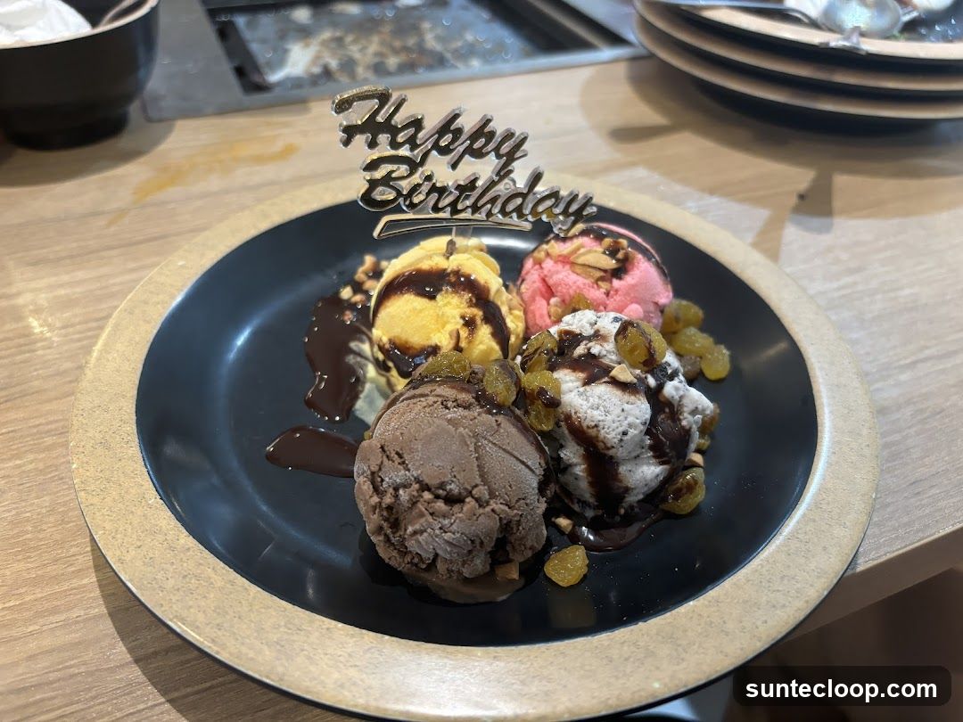Ice Cream Sundae with Birthday Topper