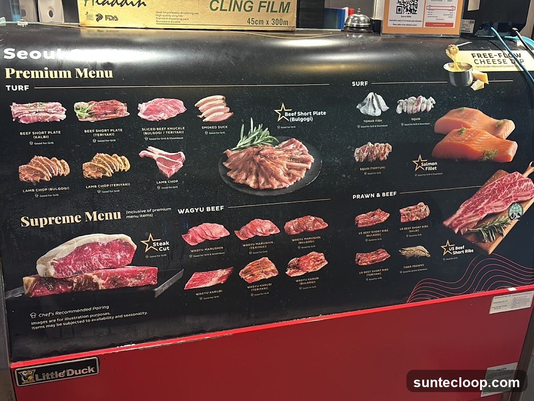 Seoul Premium Menu