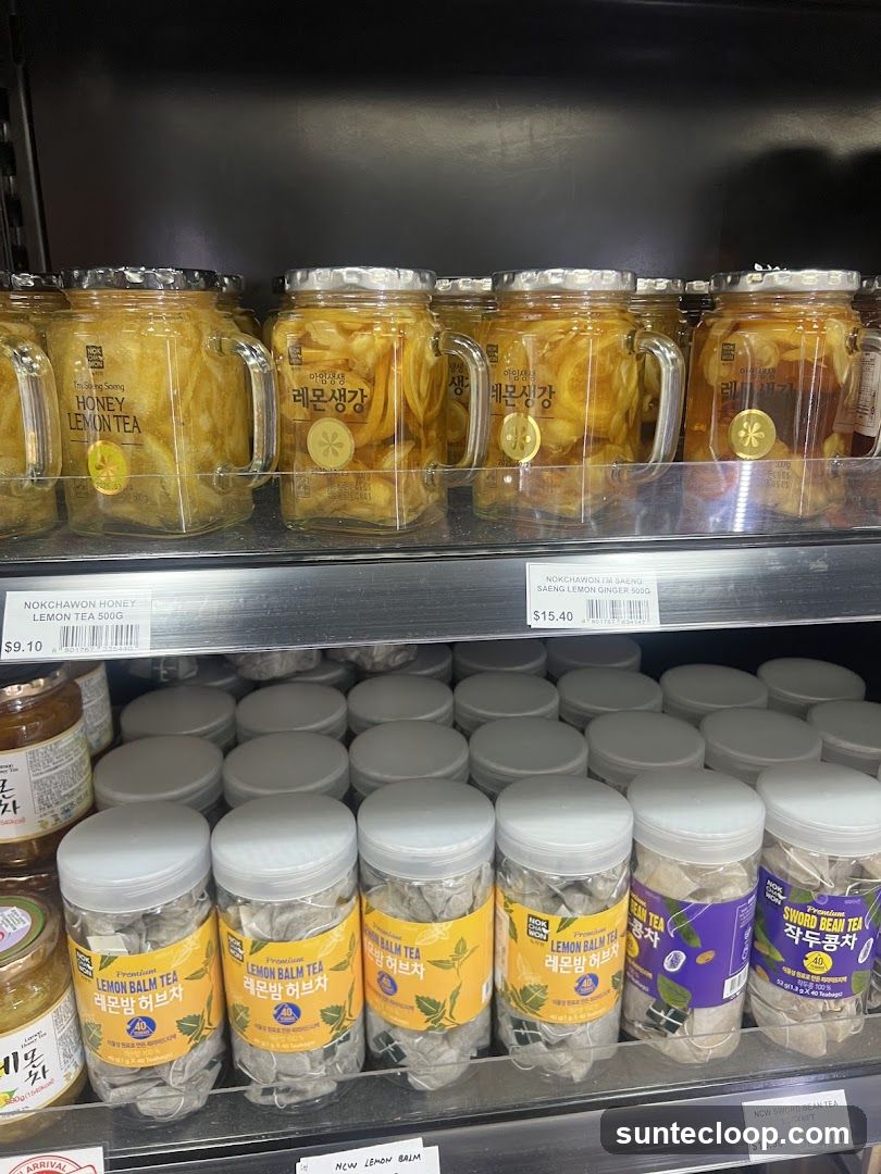 Assorted Teas and Honey Lemon Products