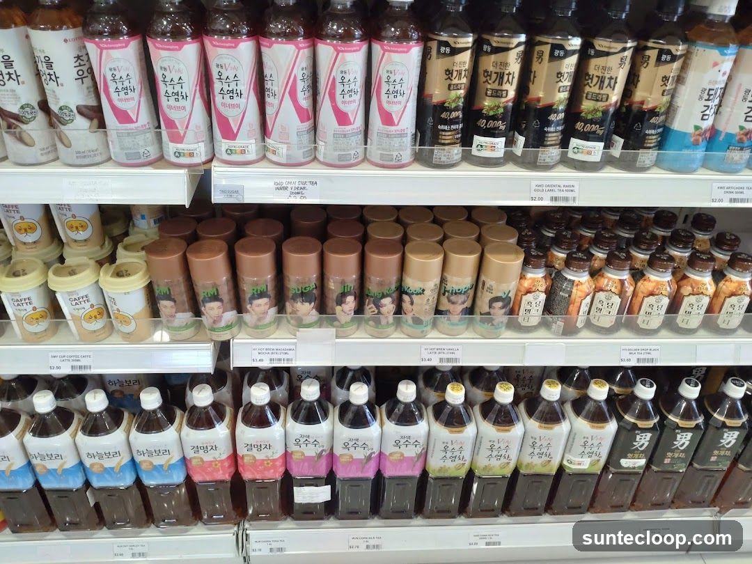 Beverage aisle in a store