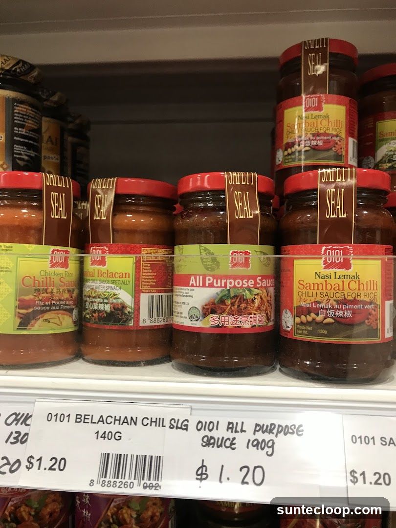 Sauce Jars on Shelf