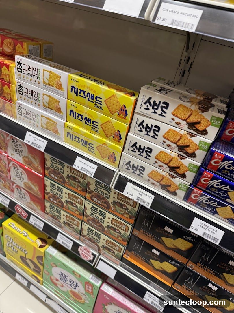 Assortment of Biscuits and Snacks