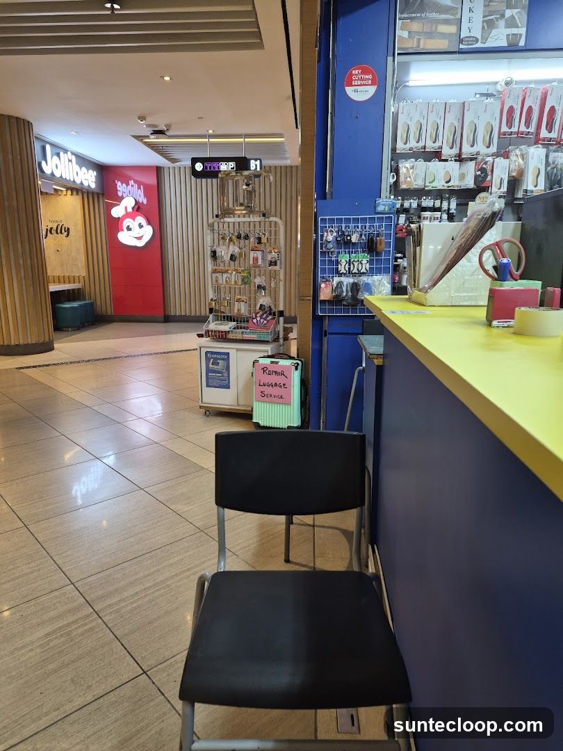 Mall Interior with Jollibee and Repair Service Booth