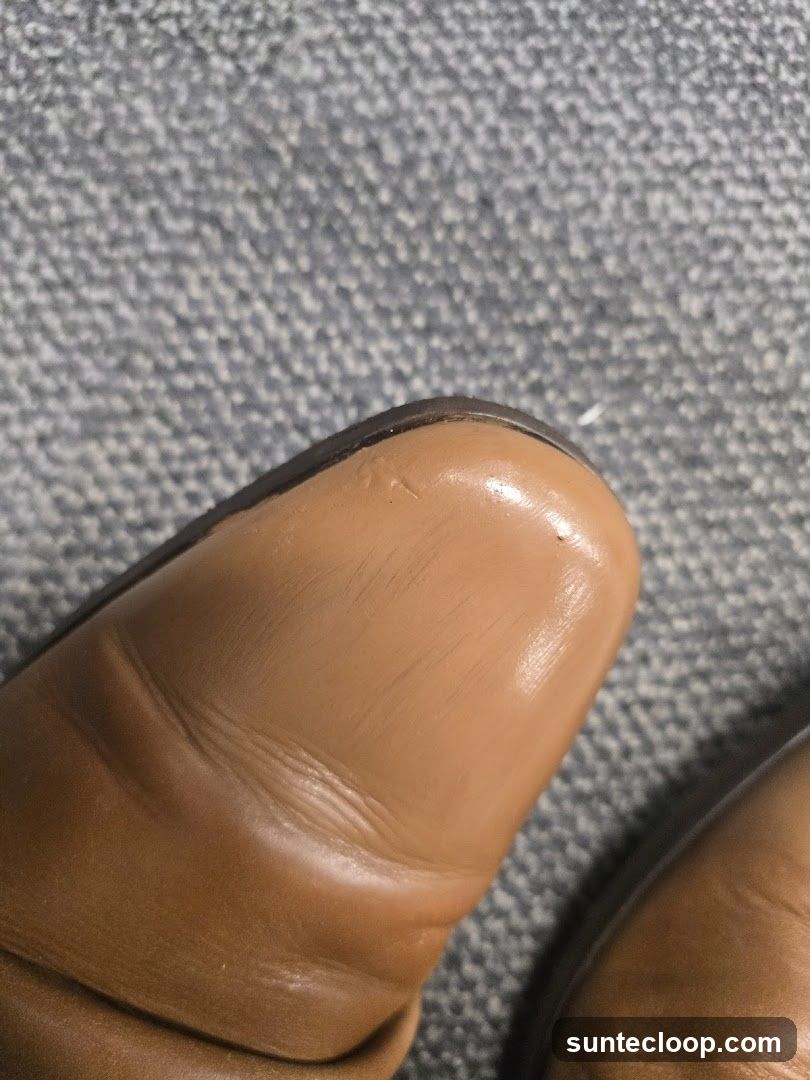 Close-up of Tan Leather Shoes