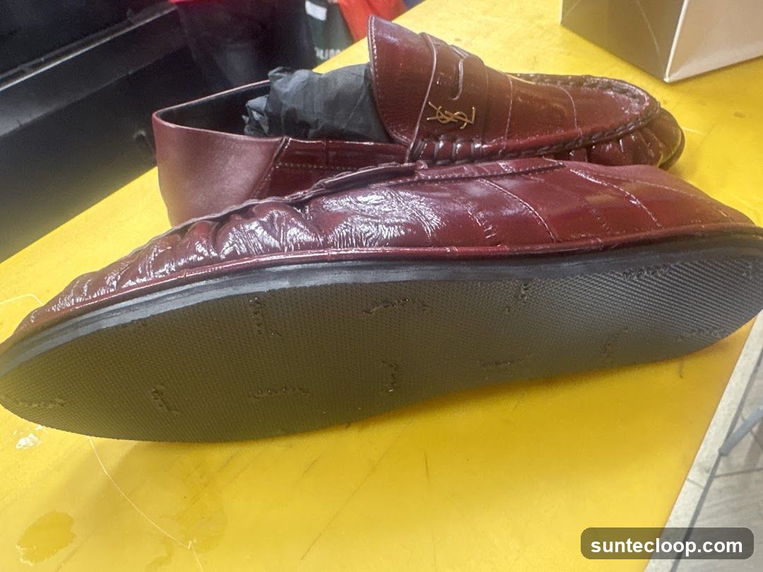 Burgundy Patent Leather Loafers