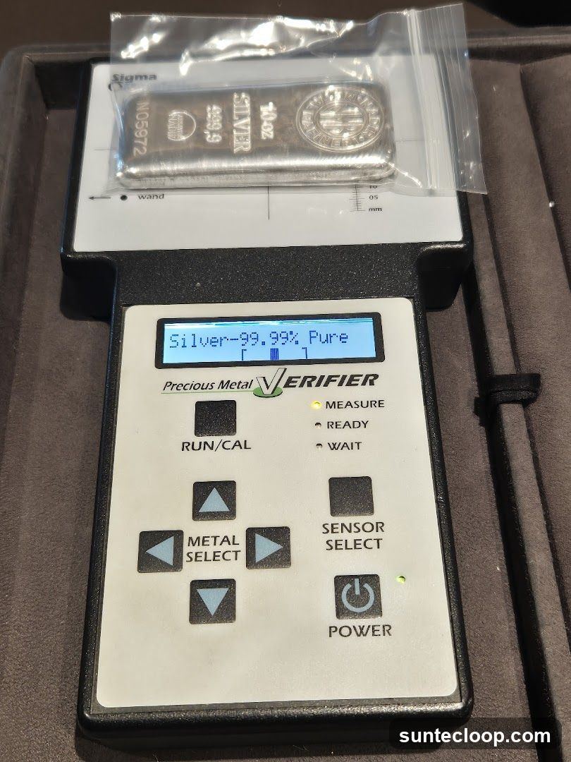 Precious Metal Verifier with Silver Bar