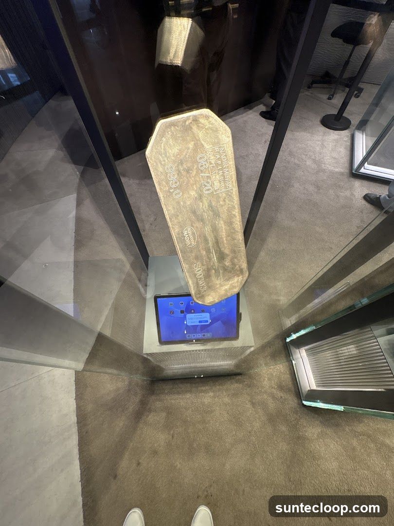 Display of a Gold Bar