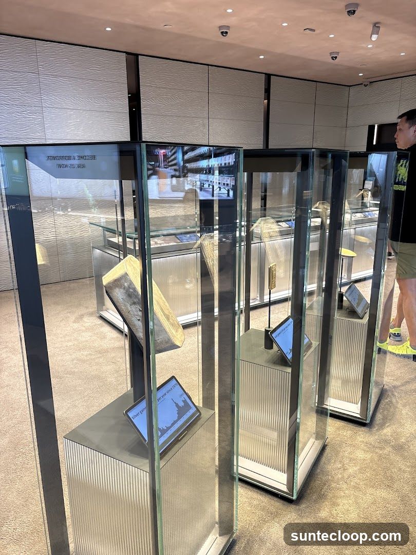 Exhibition displays in a store