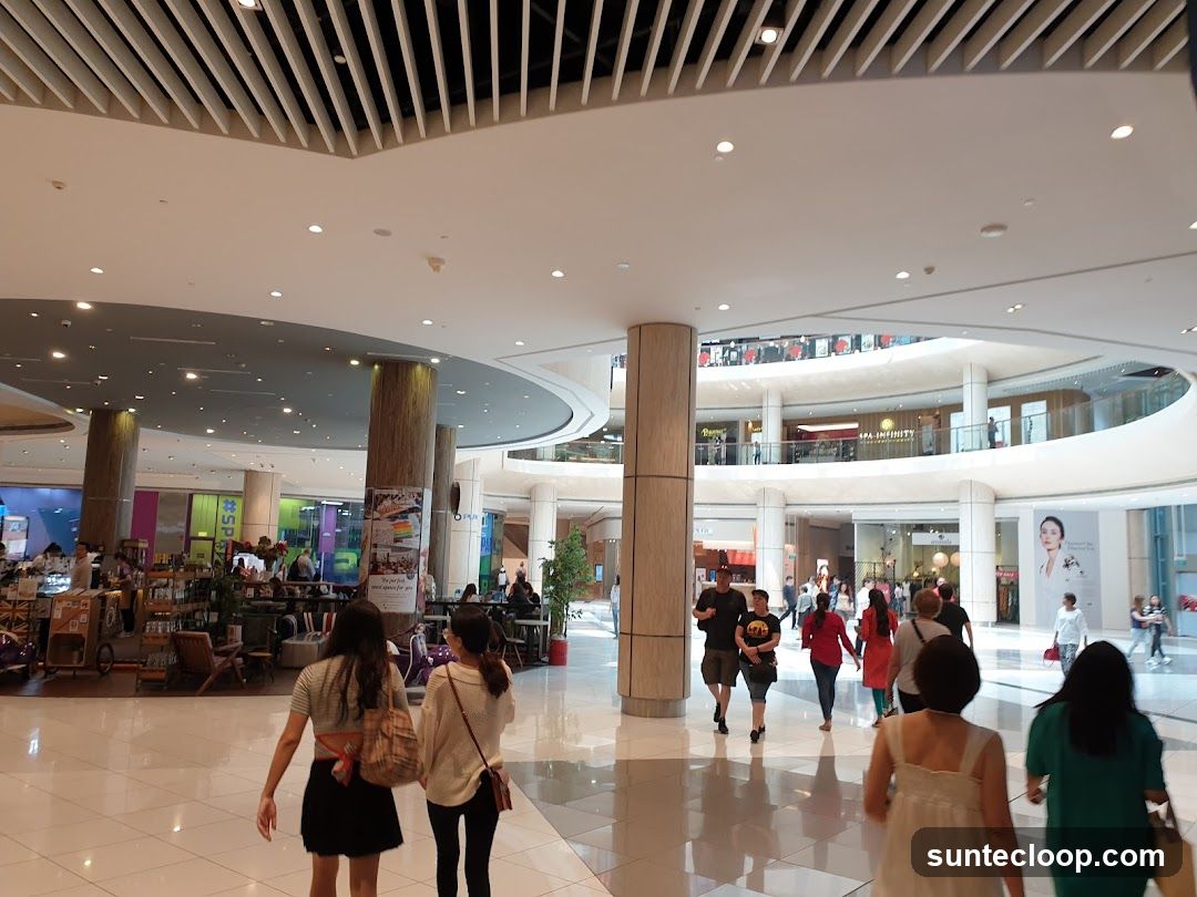 People walking in a shopping mall