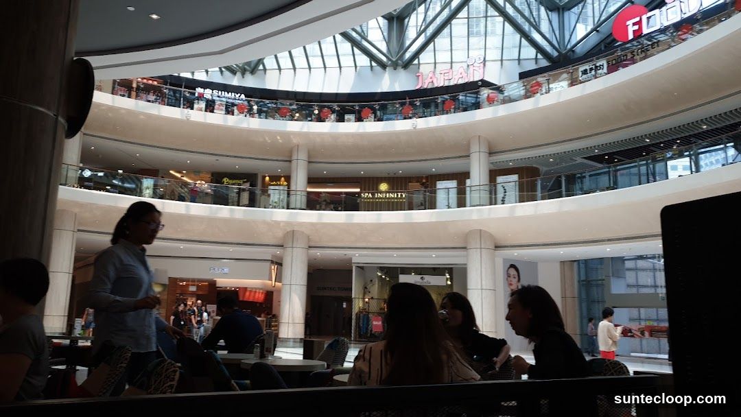 Interior of a multi-level shopping mall