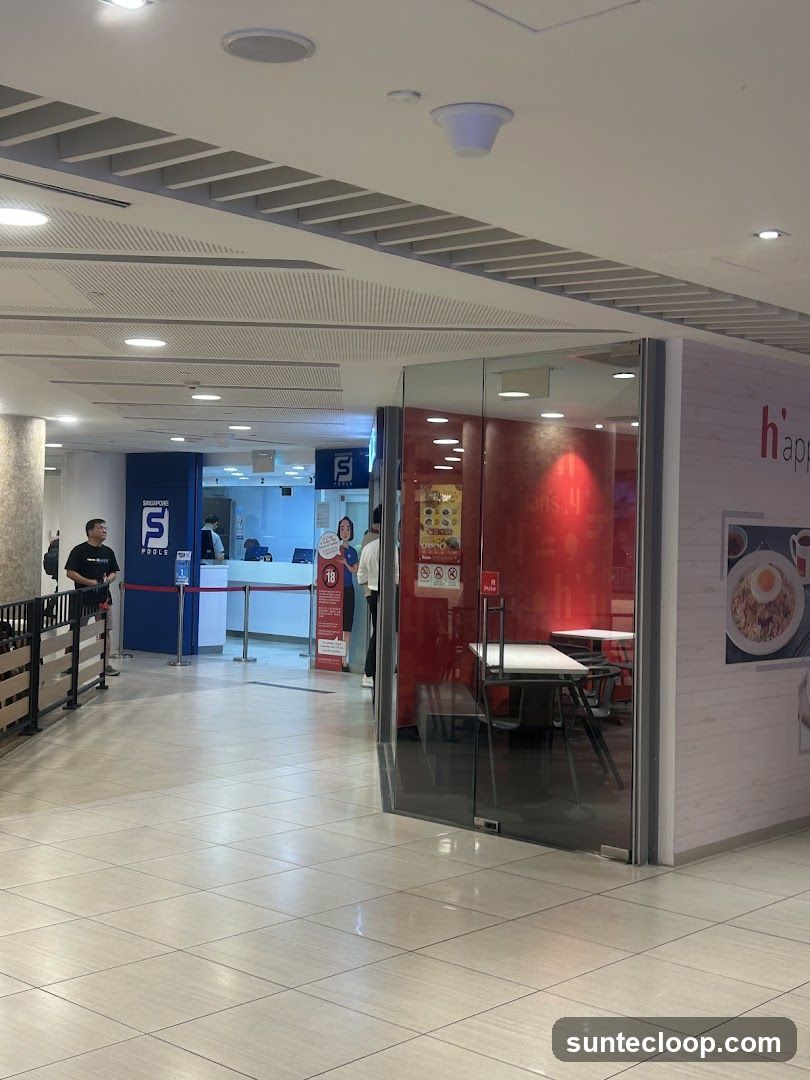 Restaurant Entrance and Singapore Pools Outlet