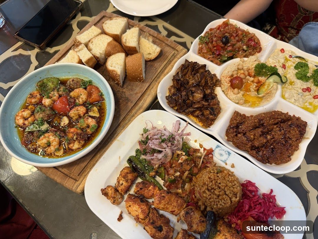 Assortment of Middle Eastern Dishes